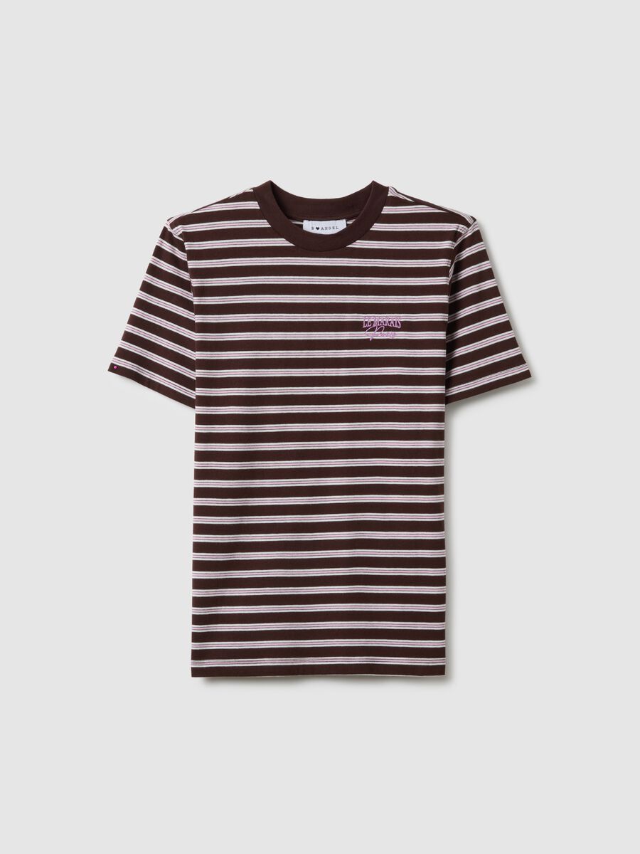 Multicolour Striped Pure Cotton Regular Fit T-shirt_0