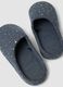Blue star-print house slippers_2