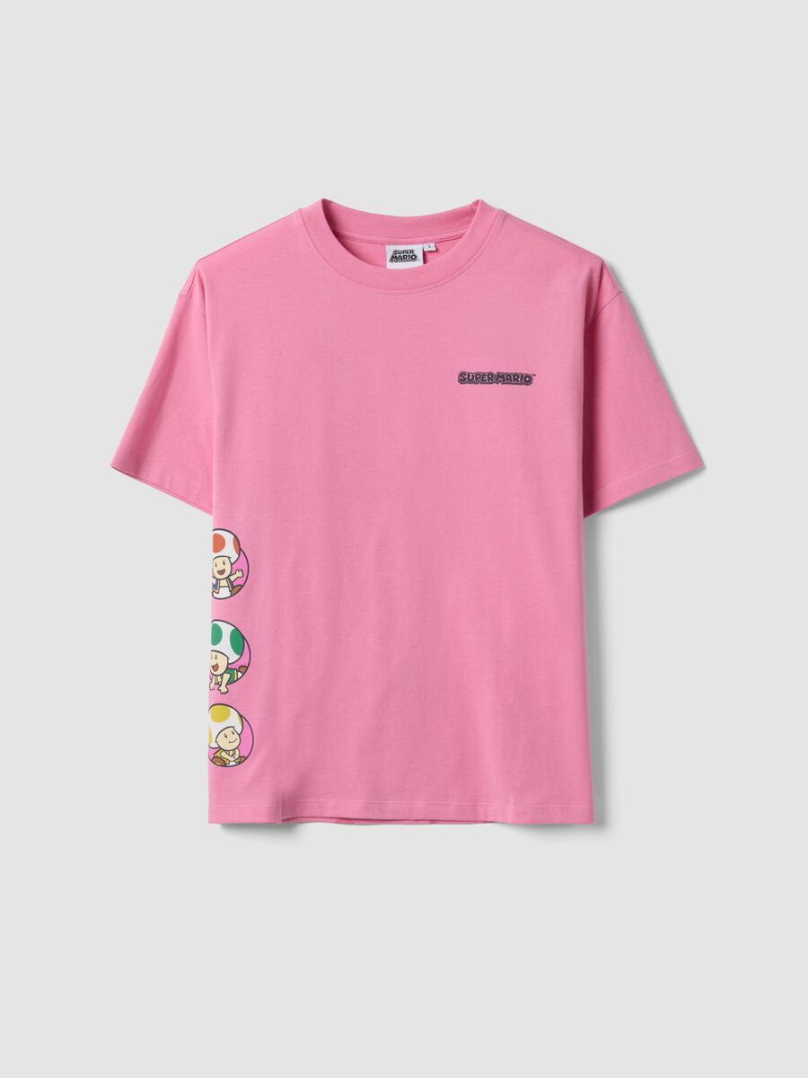 Pink short-sleeved pure cotton T-shirt_4