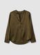 Green stretch shirt with Mandarin collar_4