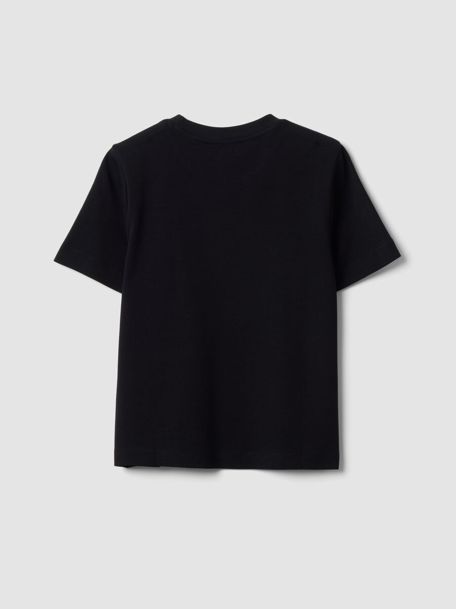 T-shirt The Iconic Tee relaxed fit nera in puro cotone a maniche corte_5