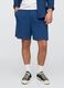 Blue Fabric Blend Shorts_1