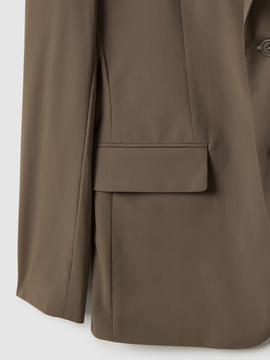 Brown Slim Fit Blazer_5