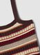 Fitted multicolour striped pure cotton vest with thin straps_5