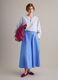 Long sky-blue skirt in pure cotton_0