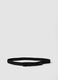 Black braided belt with metal buckle_0