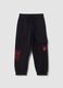 Black cotton-blend jogger trousers with MARVEL Spider-Man graphics for boys_0