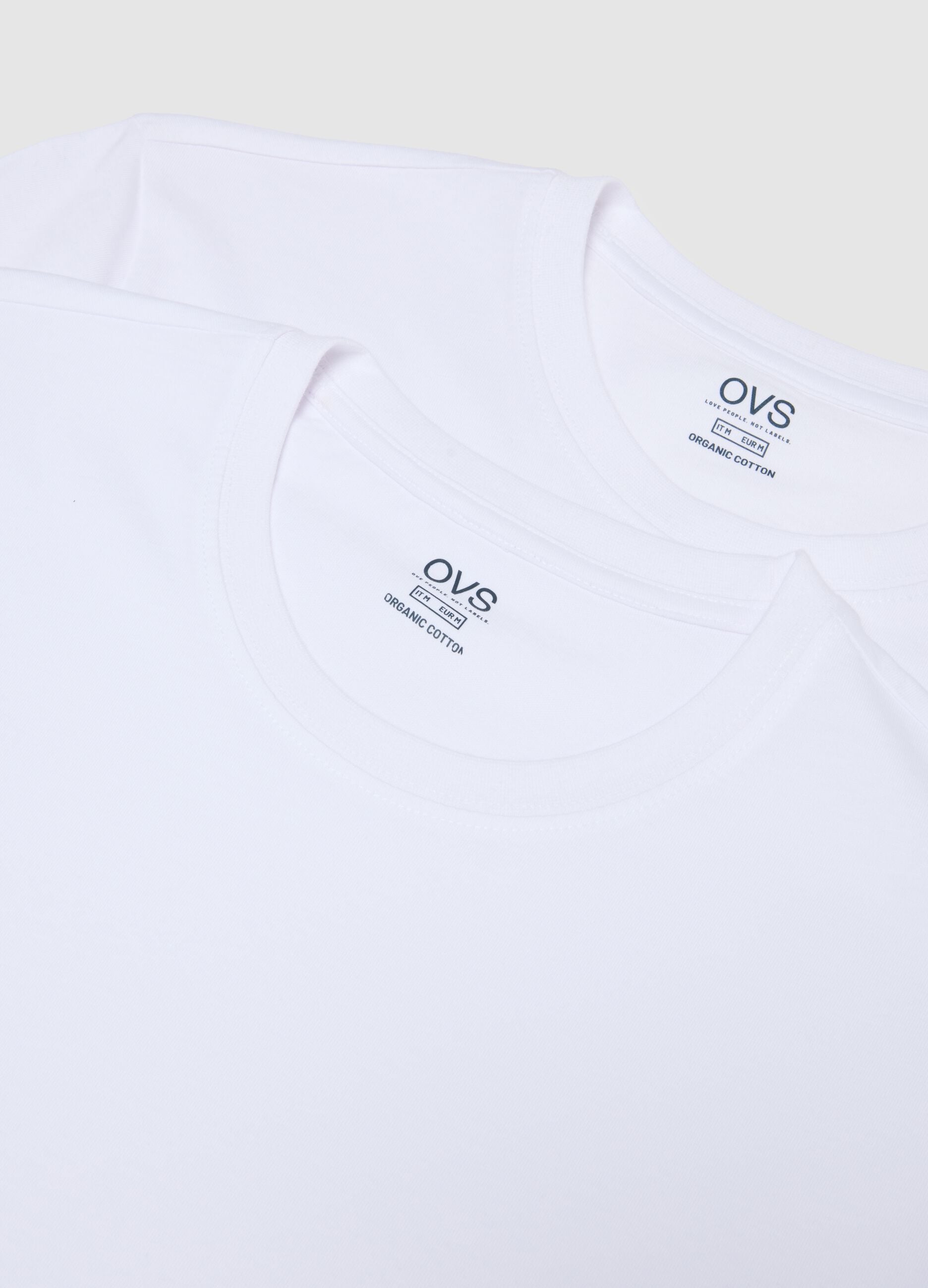 Twin pack of white cotton t-shirts in regular fit