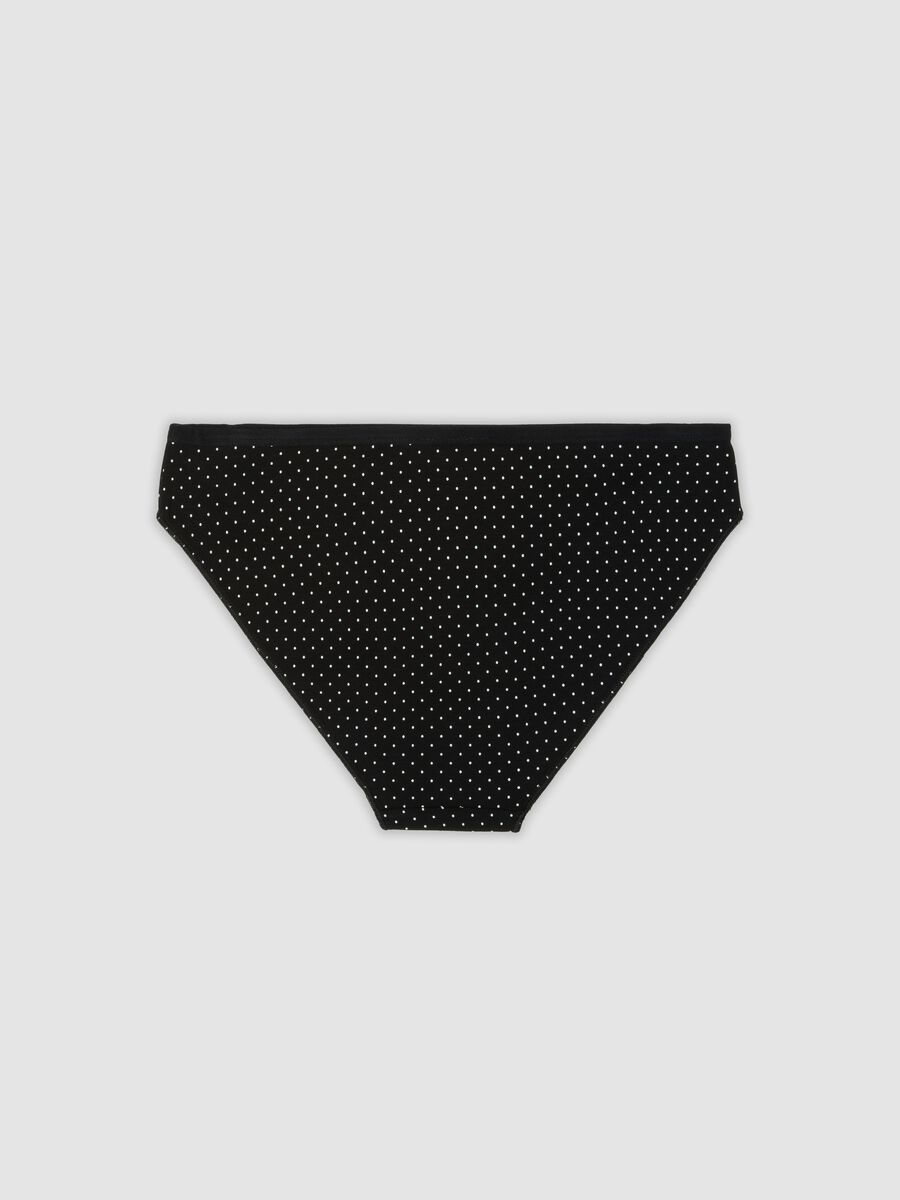 Five-pack of black and white polka-dot stretch cotton briefs_5