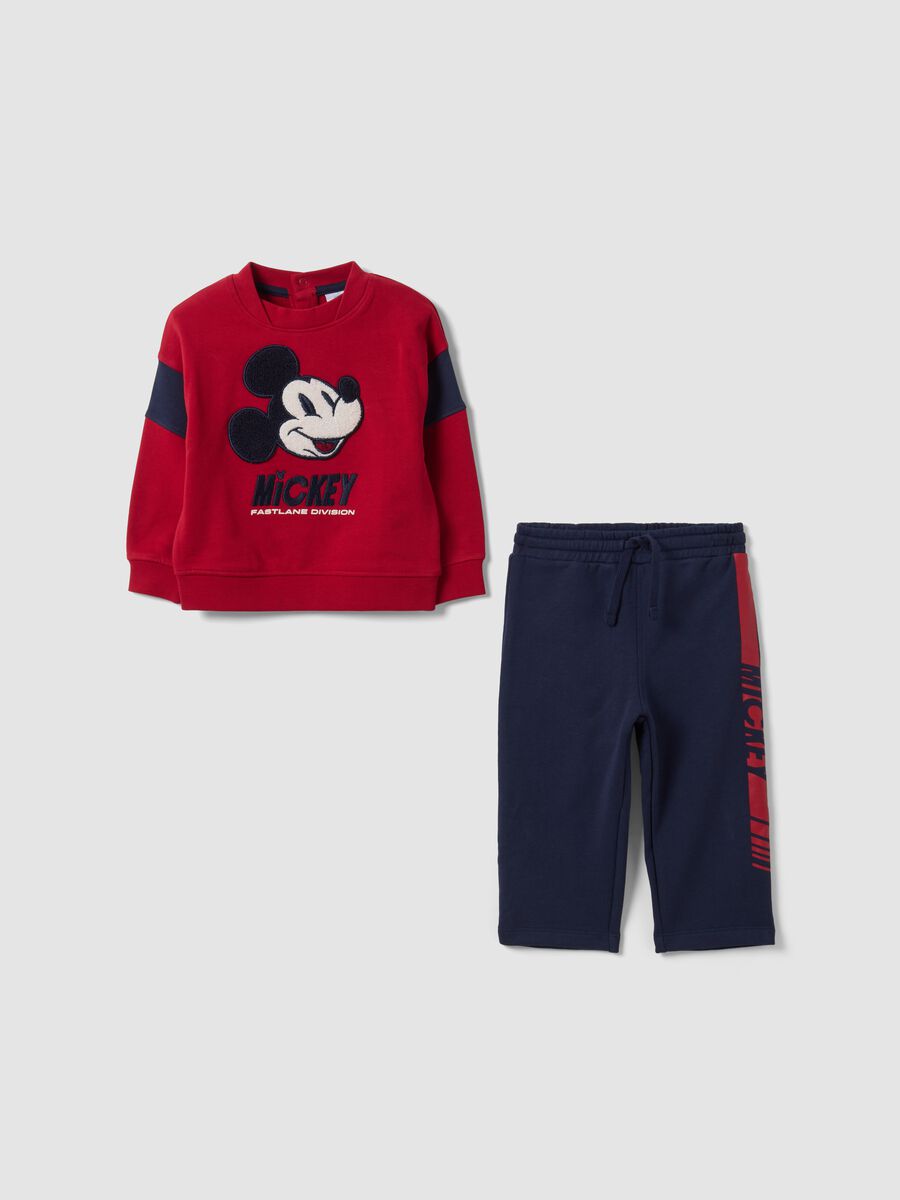 Red and blue pure cotton Mickey print set_0