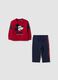 Red and blue pure cotton Mickey print set_0
