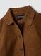 Brown genuine leather jacket in regular fit_5