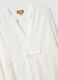 White maternity blouse in pure viscose with Mandarin collar_5