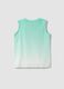 Green ombr&eacute; pure cotton vest top_1