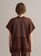 Brown crochet viscose-blend fringed cardigan, regular fit_2