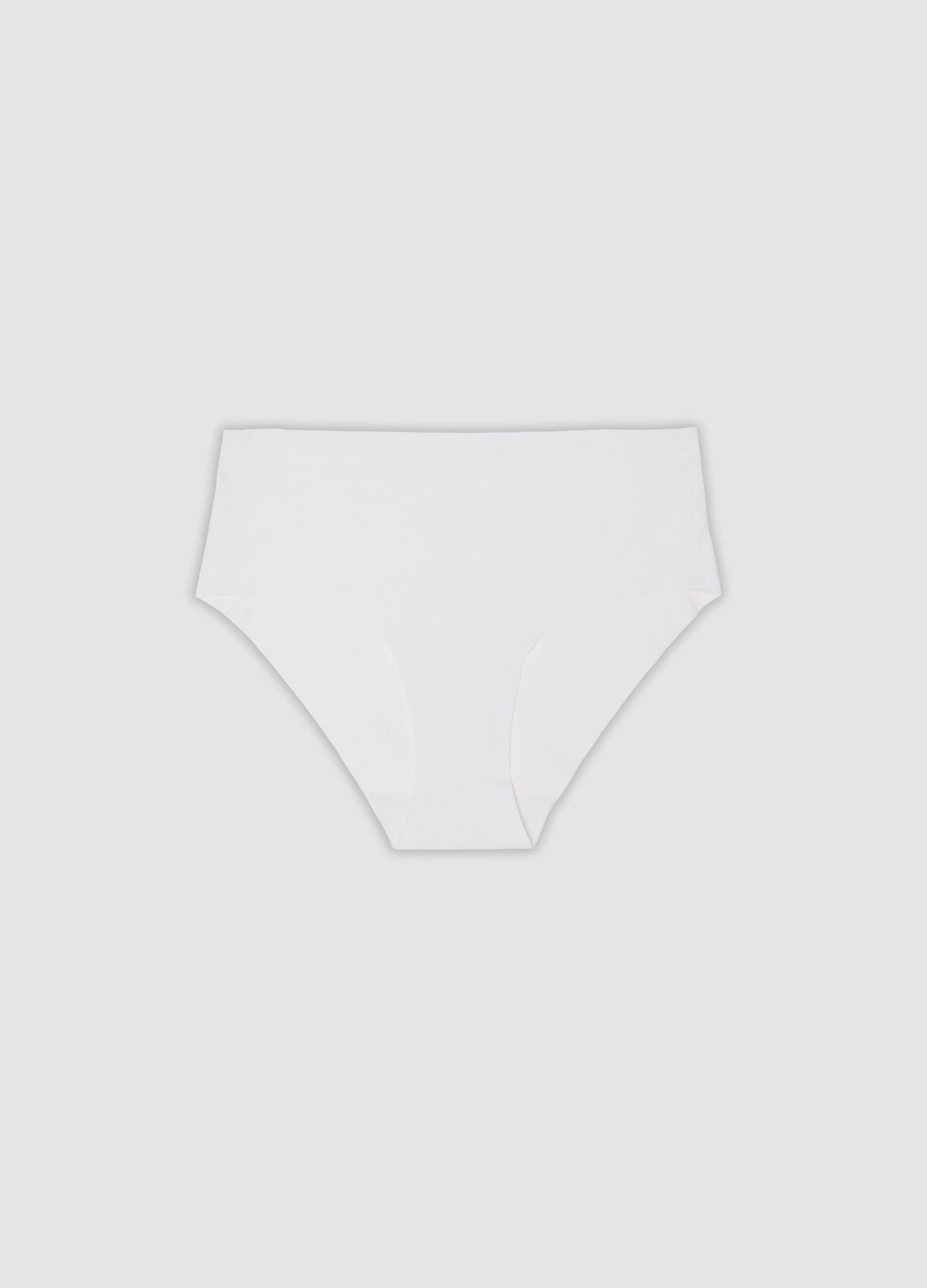 White stretch fabric briefs regular fit