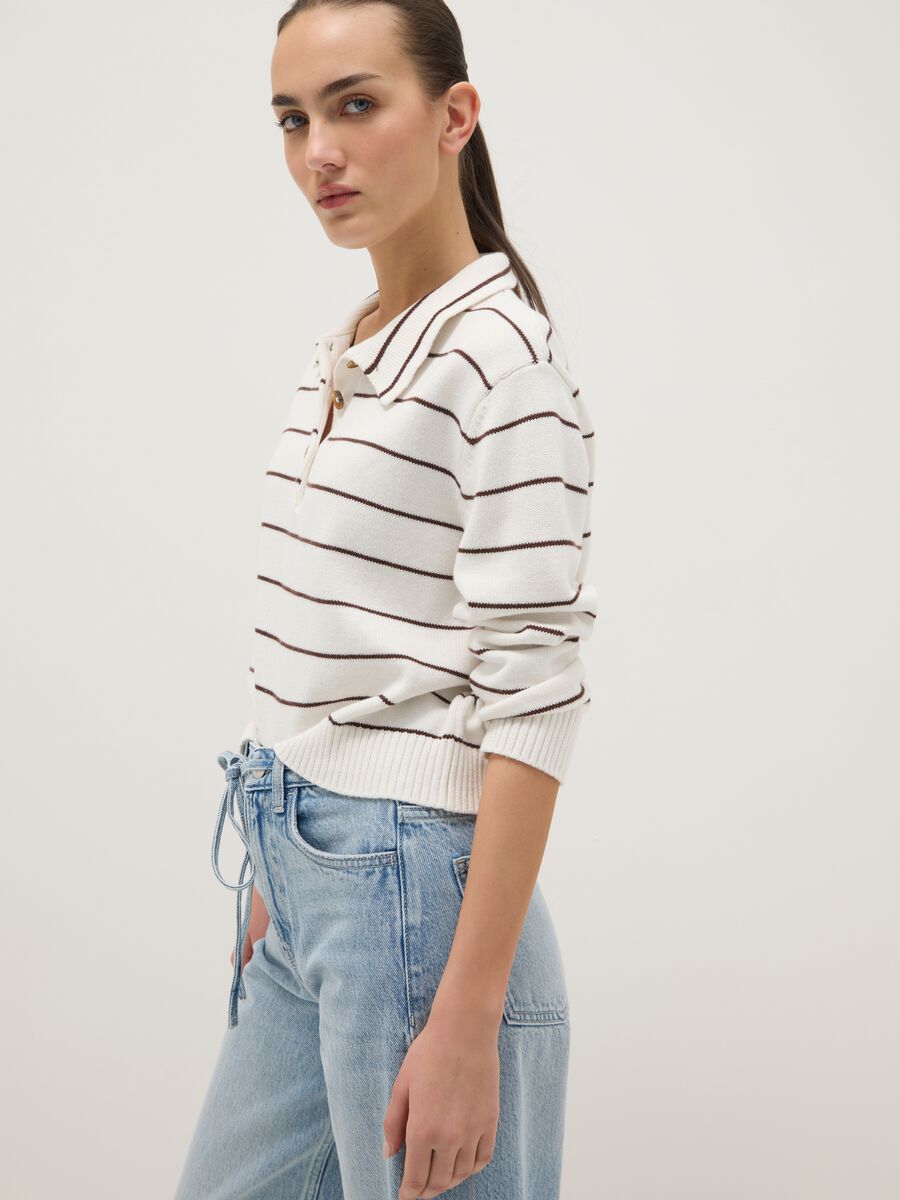 Multicolour striped pure cotton jumper regular fit_1