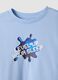 Light blue pure organic cotton crew-neck printed pyjamas for boys_2