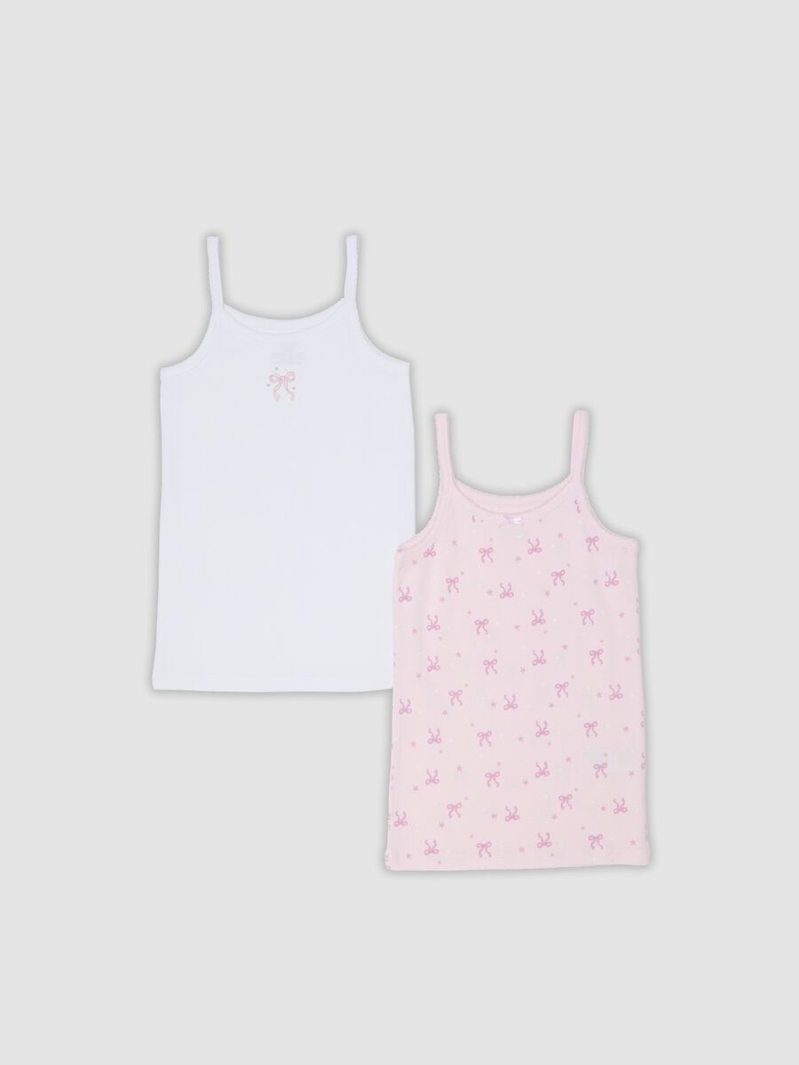 2-pack of white and pink organic cotton vests for girls_0