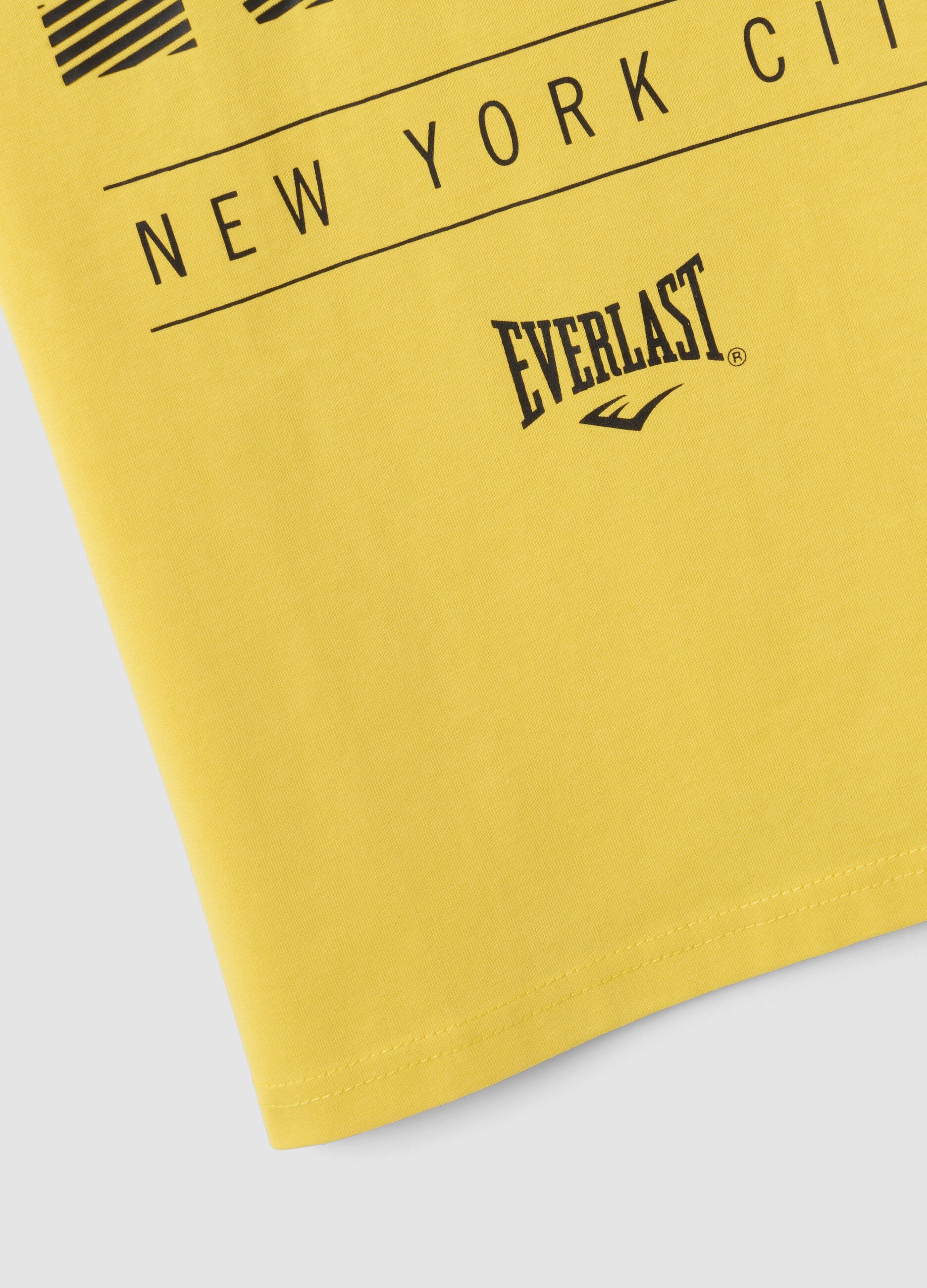 Yellow pure cotton boys&rsquo; T-shirt with NYC print
