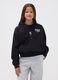 Girls&rsquo; black cotton-blend zip hoodie, regular fit_0