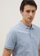 Light blue short-sleeve polo in pure organic cotton, regular fit_3