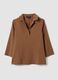 Beige viscose-blend shirt with classic collar_4