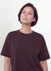 Brown crew-neck T-shirt in stretch cotton-modal blend, regular fit_0