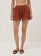 Brown pure cotton shorts_2