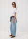 Light-wash pure cotton denim barrel-fit jeans_3