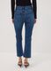 Blue stretch cotton denim flare jeans_2