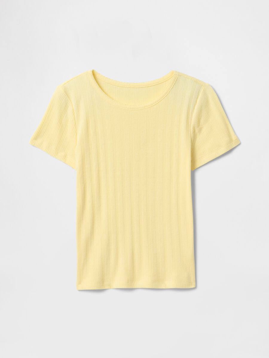 T-shirt in cotone a costine_2