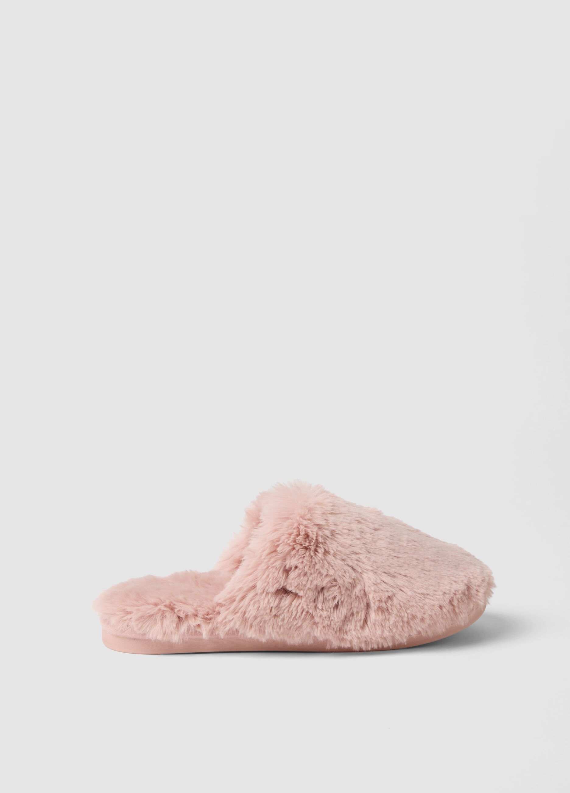 Pink open-back slippers