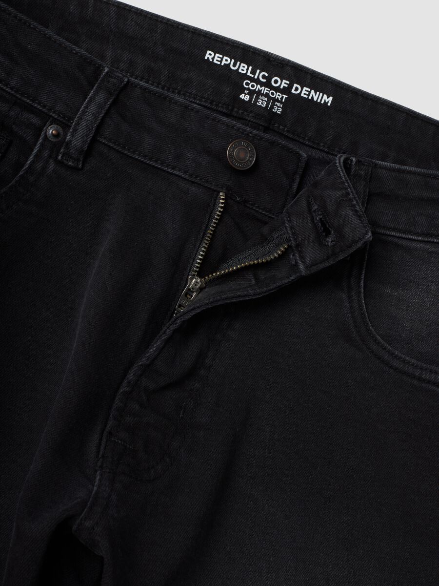 Black stretch cotton comfort-fit jeans_2