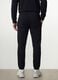 Black cotton-blend jogger trousers, regular fit_2