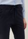 Blue stretch cotton trousers with drawstring_3