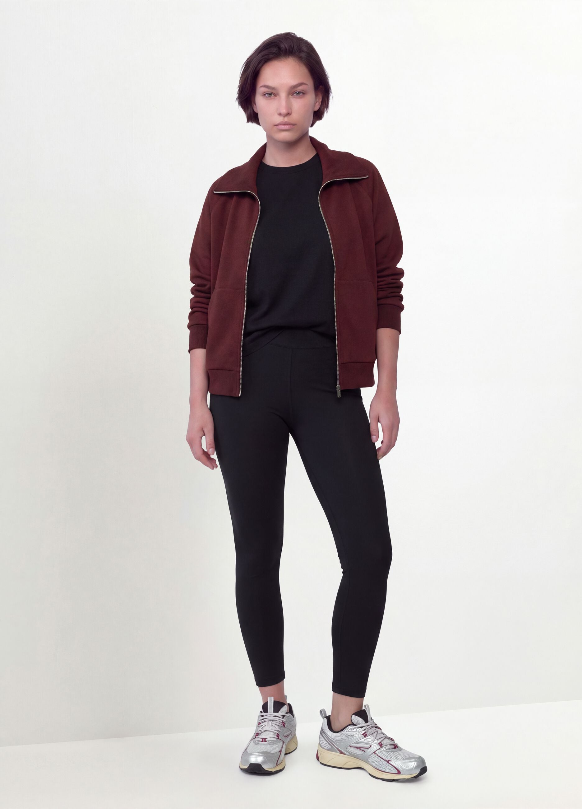 Black skinny-fit stretch cotton leggings