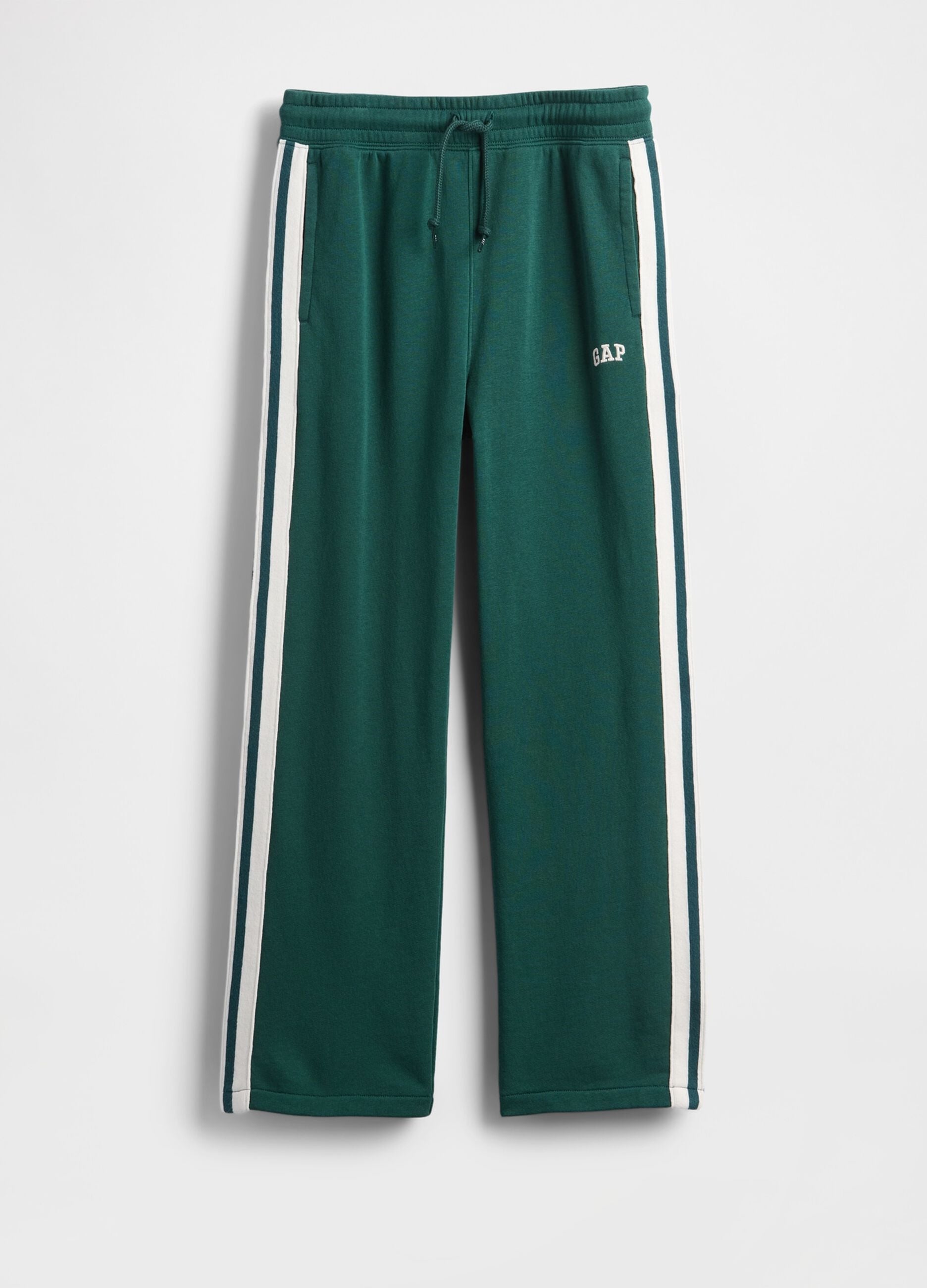 Green knitted trousers for children