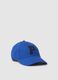 Blue pure cotton cap with adjustable visor and embroidered P_0