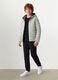 Reversible Ultralight padded hooded jacket in grey and green_1