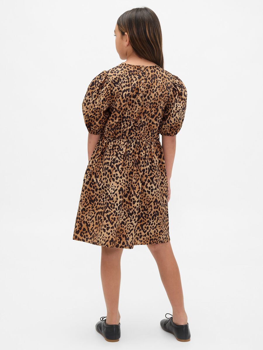 Brown Dress with Leopard Print_1