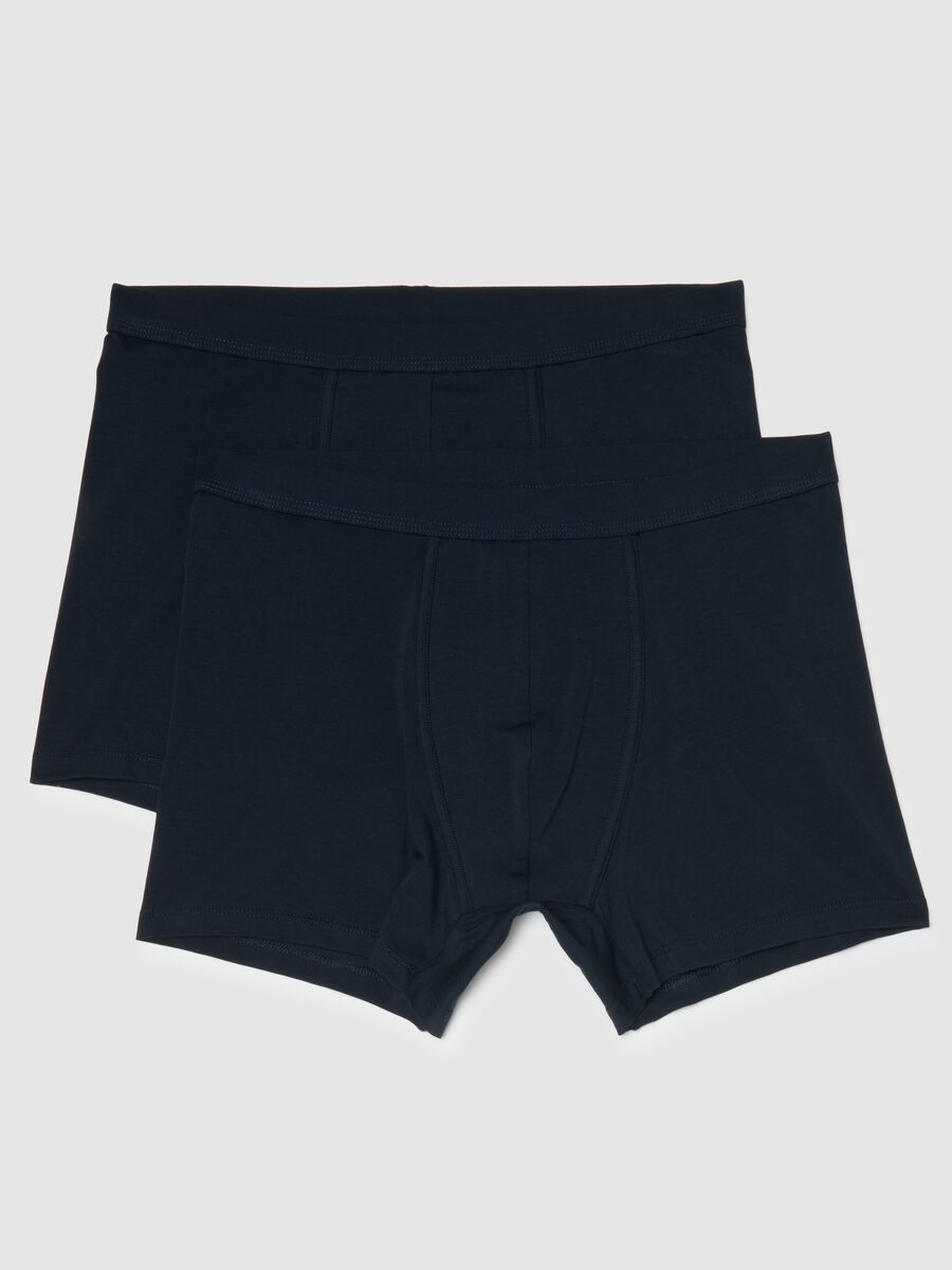Blue midi boxer briefs 2-pack in stretch Supima cotton, regular fit_4