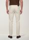 Beige slim-fit stretch cotton twill trousers_3