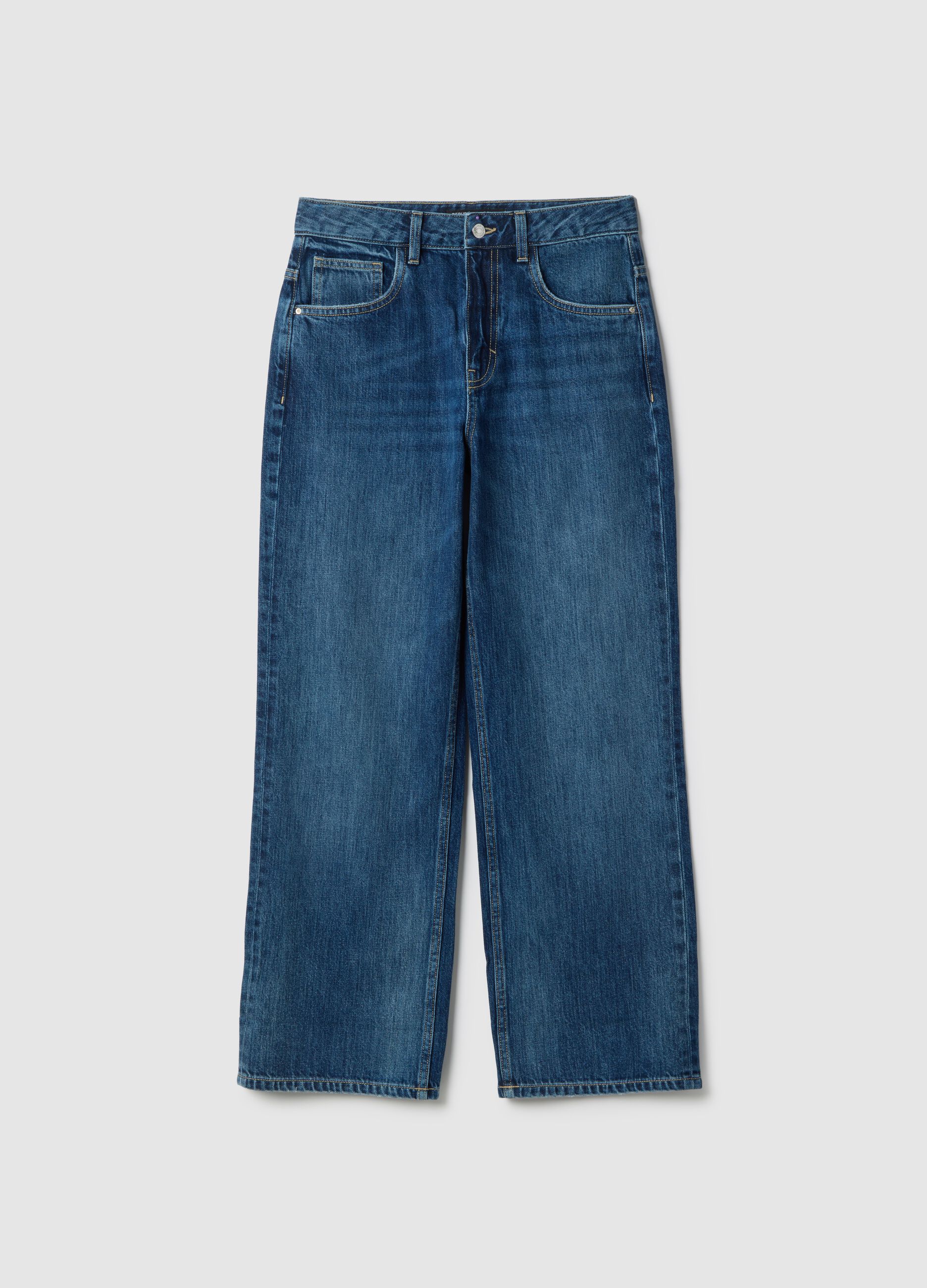 Pure Cotton Blue Baggy Fit Jeans
