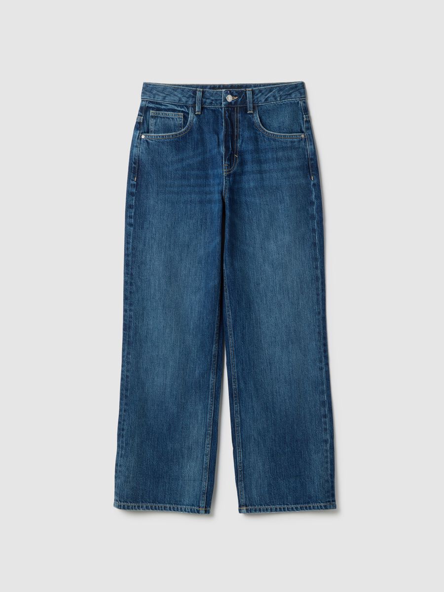 Pure Cotton Blue Baggy Fit Jeans_5
