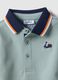 Regular fit boys' light blue stretch cotton polo with embroidery_2