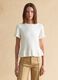 Slim Fit White Cotton Blend Crew Neck Sweater_2