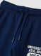 Blue pure cotton joggers with print_1