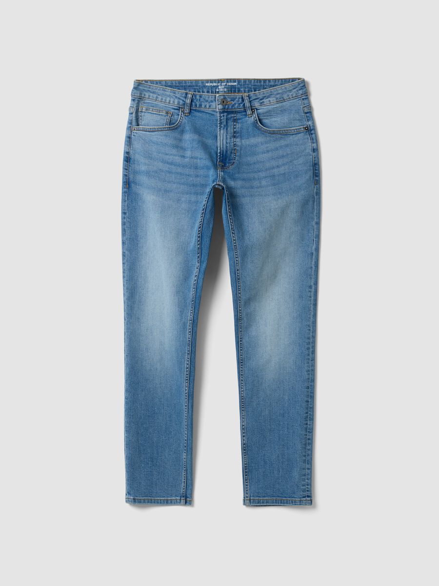 Slim-fit stretch cotton denim jeans_0