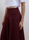 Purple stretch viscose skirt with high waistband and regular waist_3